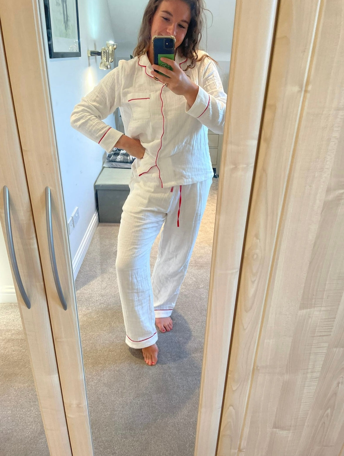 White Muslin Pyjama Set